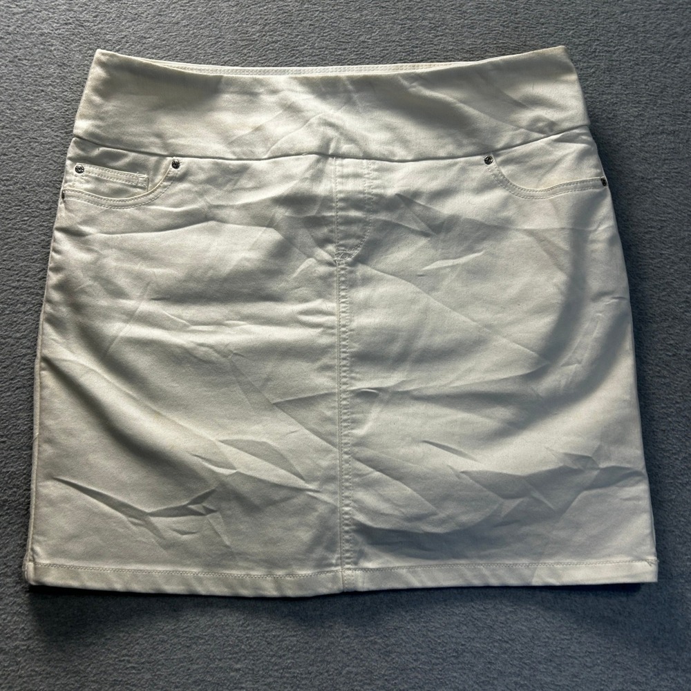 Mini Skirt Womens Large White Stretch Casual Summer Style‎ Stretch S.C. & Co